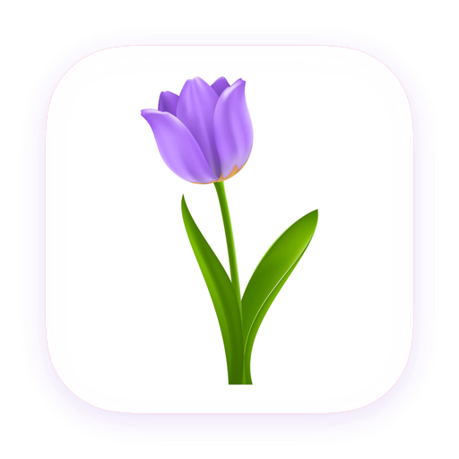 Fleurette Budget icon — a lavender tulip