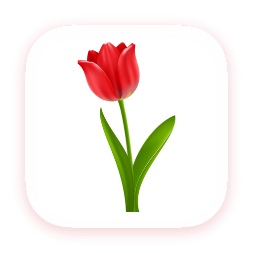Fleurette Flow icon — a red tulip